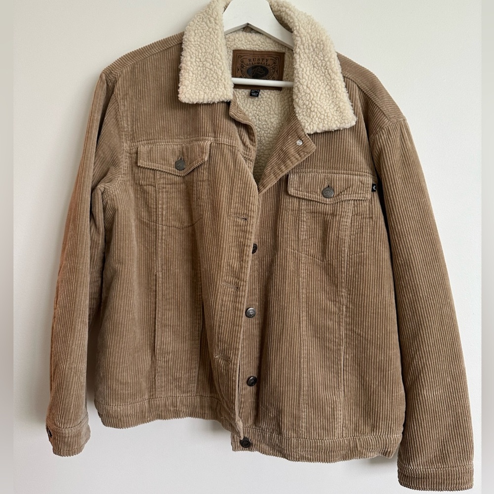 Rusty Corduroy Sherpa Lined Jacket